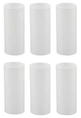 3 Inch White Plastic Candle Cover For Medium (Edison) Base Lamp Sockets,6 Pieces