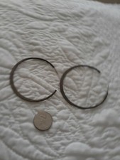 Jumbo Hoop Earrings Vintage Dark Silver