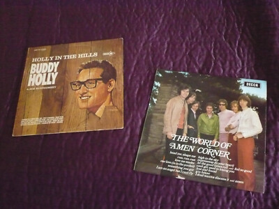 2X LP BUDDY HOLLY in the hills D in VG & world of AMEN CORNER UK 1. PRESS in NM