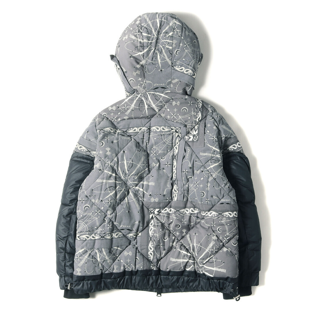 Sacai Sakai Jacket Size: 2 Dr. Woo Bandana Print Hooded Padded  