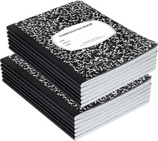 College Ruled Composition Book 100 Sheet 200 Pages 12-Pack, Hard Cover Black