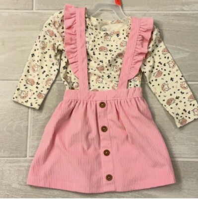 Wonder Nation Toddler Girls Pinafore Set