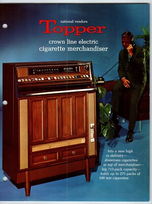 national vendors cigarette machine Topper National Vendors Cigarette Vending Machine Flyer Promo Artwork 8.5