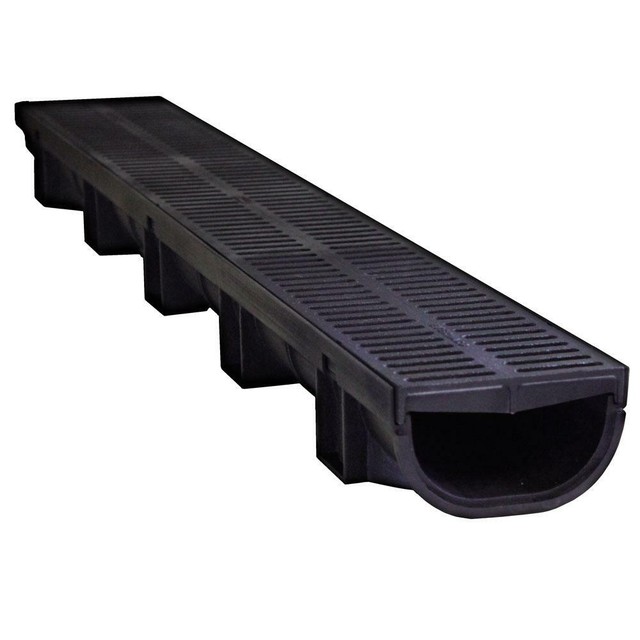 Trench Channel Drain Kit Low Flow Profile Compact Landscape Drainage