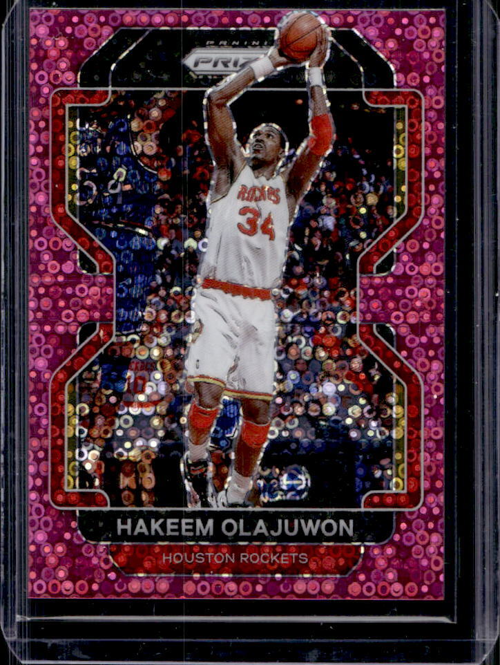 2021-22 Prizm Hakeem Olajuwon Fast Break Pink #49/50 #265 Rockets