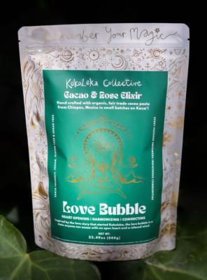 Cacao Rose Cardamom Love Bubble 100% Pure Organic Ceremonial Mix Ready to Drink
