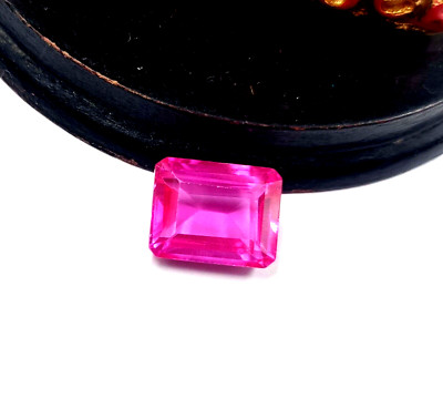 Natural 100 % Red Ruby 10.20 Ct Amazing Certified Burma Gemstone Emerald Cut YSN