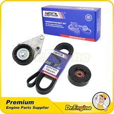 Serpentine Belt Drive Component Kit For Cadillac Chevrolet Silverado Tahoe