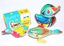 3x China MS-042  Lehmann DUCK BIRD Tin Wind-Up Toy Animal MIB 75 VERY RARE 