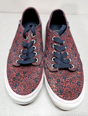 Vans Sk8 Lo Womens Size 8.5 Black & Red Print Athletic Sneakers Casual Shoes