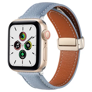 Bracelet bracelet en cuir véritable pour montre Apple 40/41/42/44/45/46/49mm