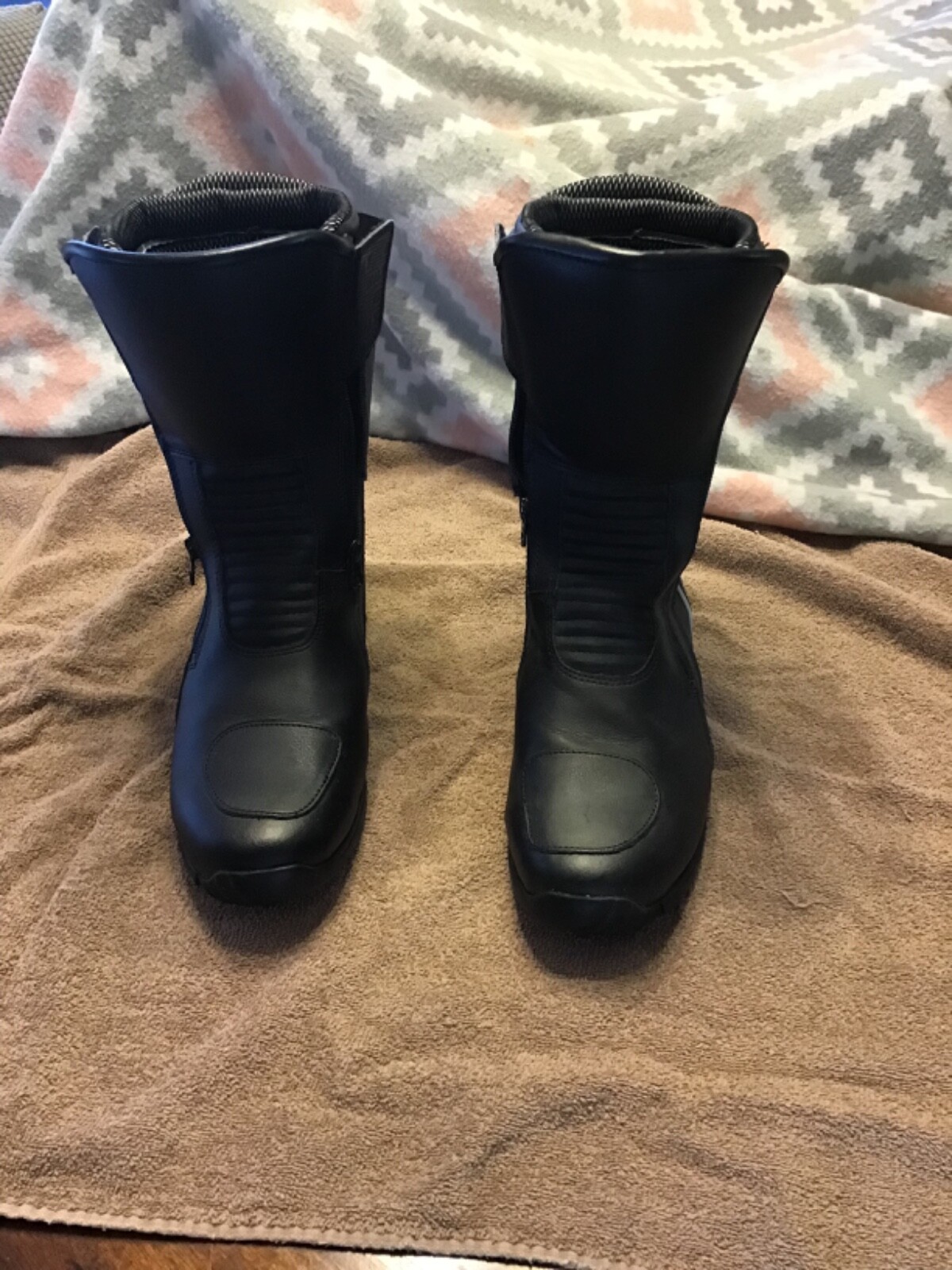 mens black motorcycle boots size 9 eBay