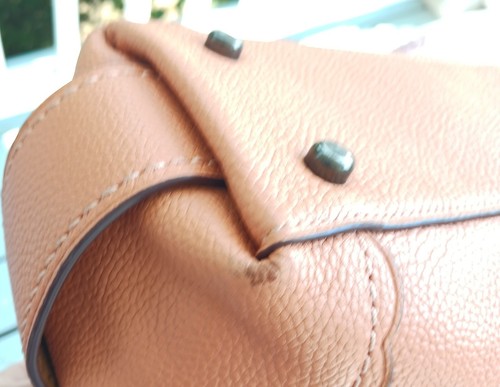 Coach 29336 MEDIUM Peach Edie Turn Lock 31 W/Rivets Shoulder Bag & Wallet - Picture 8 of 22