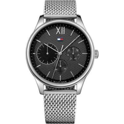 Tommy Hilfiger Analog Uhr Business Damon Multifunktion Silber Herren 1791415