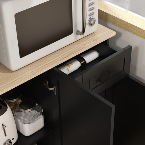 71" Modern Freestanding Kitchen Pantry Cabinet with Adjustable Shelves & Drawer - Picture 11 of 11