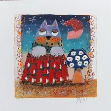 Leo Nisi - Unique original work on cardboard, signed