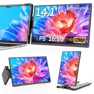 Used 14.1'' Laptop Screen Extender Portable Monitor 1200P for 14''-17'' -No Manual