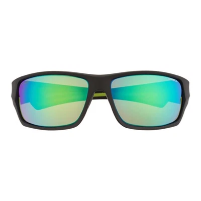 Lunettes O'Neill ONS-9061 2.0 127P Noir Mat Vert Miroir Polarise Wrap - Photo 1/3