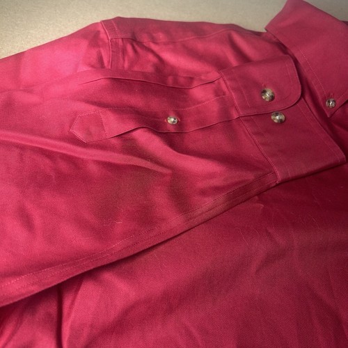 Cabela's Outfitter Series Men's XL Button Down Long Sleeve Shirt Red - Picture 4 of 6