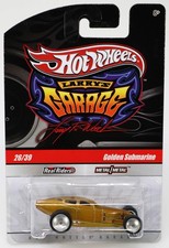 Hot Wheels Golden Submarine CHASE Larry's Garage Series - R3769 NRFP 2009 Gold