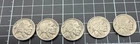 Lot of 5 Circulated Full Date Buffalo Nickels - 1935, 1935-S, 1936, 1937, 1937-D