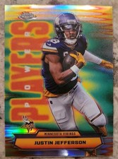 2025 Topps Chrome Football Justin Jefferson Power Players PP-22 Refractor Viking
