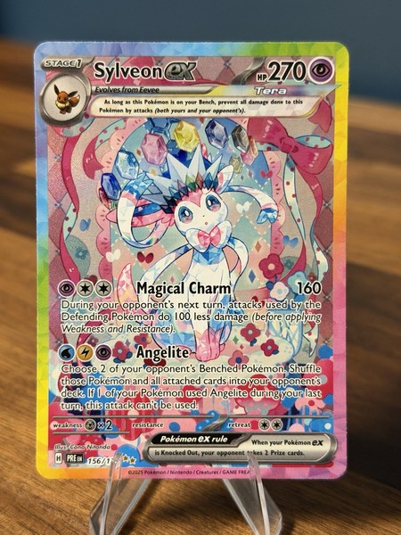 2025 Pokemon Prismatic Evolutions Sylveon ex Special Illustration Rare #156/131