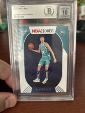 2020-21 Panini NBA Hoops - LaMelo Ball #223 (RC) BGS Authentic Auto 10 On Card