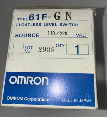 Omron 61F-GN, NEW Floatless Level Controller Relay Switch NIB