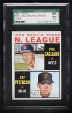 1964 Topps High # Phil Gagliano Cap Peterson #568 SGC 86 sq1