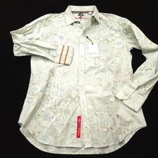 Robert Graham Shirt Mens M Multi Patterned Cotton Long Sleeve Button Up Designer