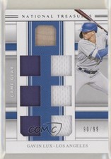 2020 Panini National Treasures Game Gear Materials Sevens 90/99 Gavin Lux 1b8