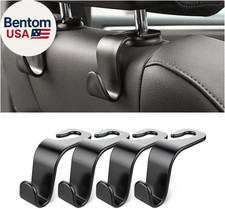 Car Back Seat Headrest Hooks, 4 Pack Black Stylish Back Seat Hanger for Car Hand