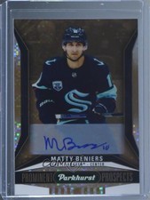 2022 Upper Deck Parkhurst Prominent Prospects Gold Matty Beniers #PP-17 Auto q2c