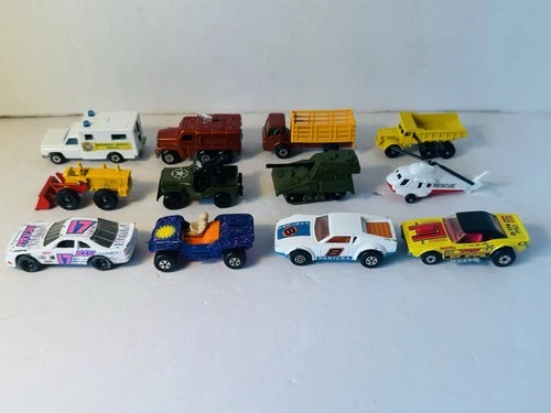 Vintage Lot Of 12 Matchbox Cars 1970’s Diecast Metal Lesney England Excellent