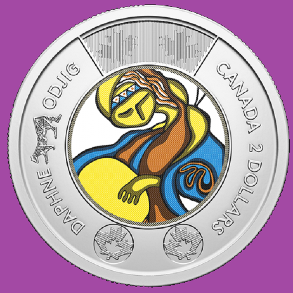 Set of 2025 Canada Art of Daphne Odjig Two Dollar Toonie Coins