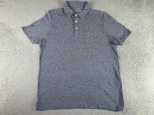 Vineyard Vines Edgartown Polo Shirt Men Medium Blue Heather Stretch Whale Golf