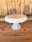 Anchor Hocking Milk Glass 10” Cake Stand Vintage Collectible Kitchenware