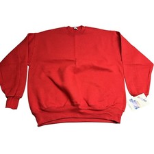 JERZEES Super Sweats Red Crewneck Sweatshirt Mens XL Oversized Made in USA