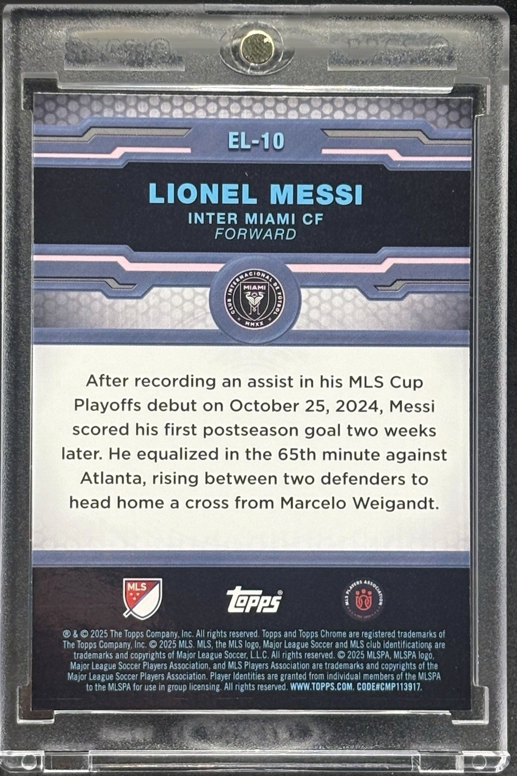 Lionel Messi   FLAME REFRACTOR  CHROME INTER MIAMI  CARD view 2
