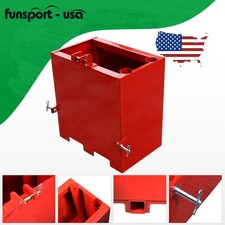 Ballast Box 3 Point Category 1 Tractor Counterweight Red Cat 1 Quick Tach Hitch