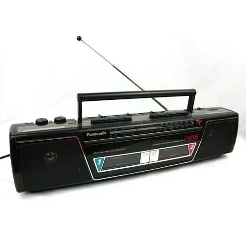 Vintage Panasonic Touch N Tune Electric Dual Tape Deck Radio Boombox RX-FW18