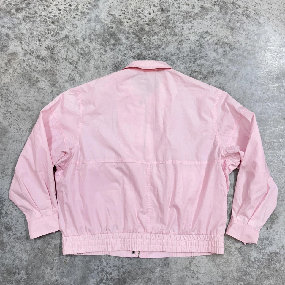 Chaqueta Jantzen Para Hombre 2XL Rosa Ligera Cortavientos Bolsillos a Presión Dobladillo Elástico Foto 4 de 4