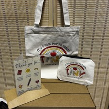 Teacher Appreciation Gift Set, Tote Bag, Zipper Pouch, and Thank You Card