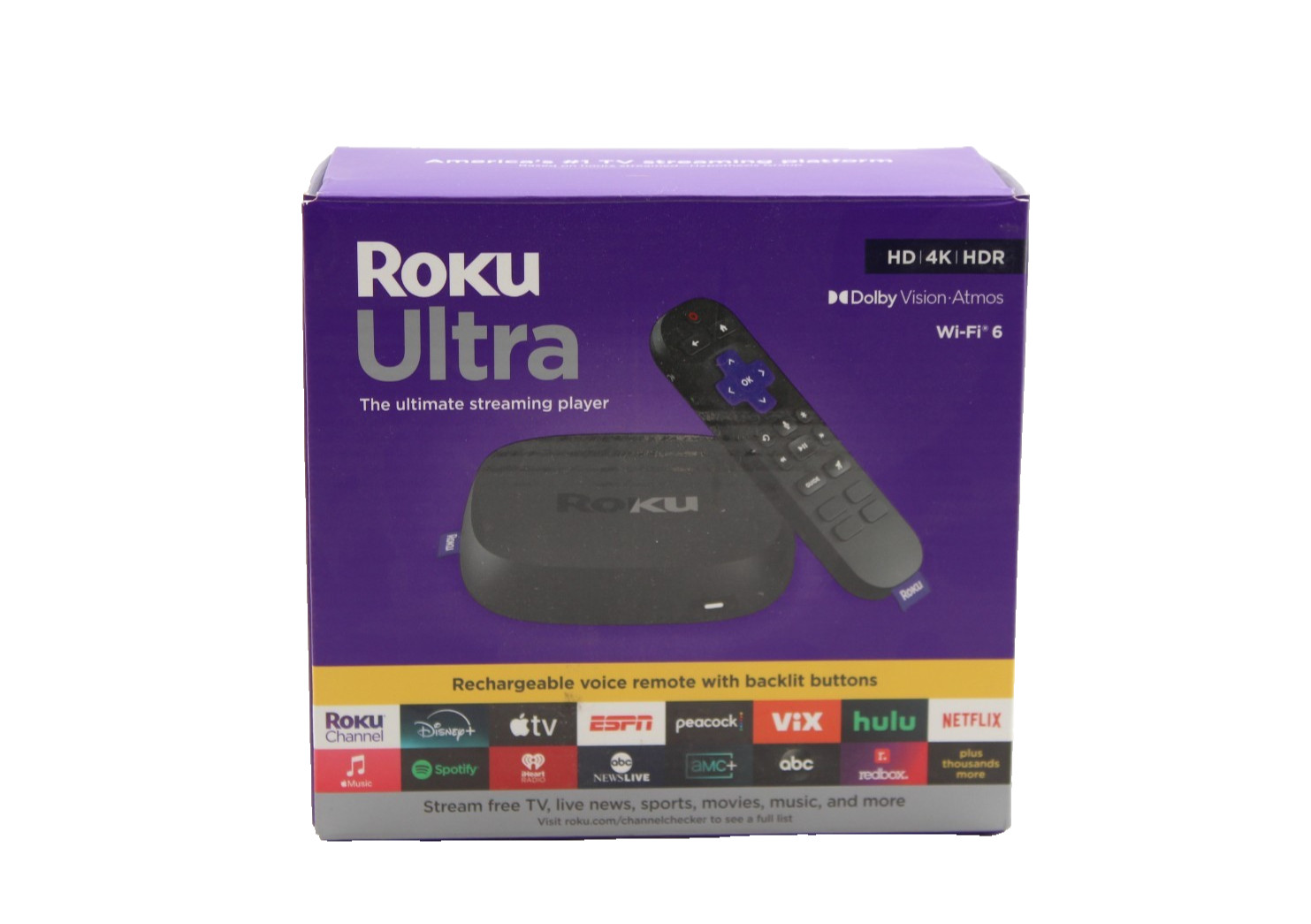 Roku Ultra - Ultimate Streaming Player - 4K Streaming Device UNTESTED
