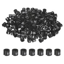 300-Pack Plastic Clothes Hanger Markers m Size for 3mm Rod Black 
