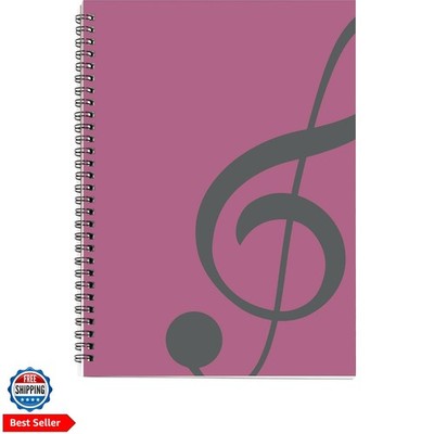 Blank Sheet Music Composition Manuscript Staff Paper Art Music Notebook Black...