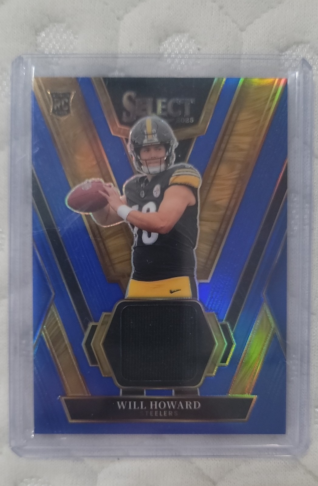 2025 Panini Select - Rookie Swatches Will Howard #RSW-WHD Blue Prizm (MEM, RC)