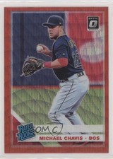 2019 Panini Donruss Optic Rated Rookies Red Wave Prizm Michael Chavis #81 p7m