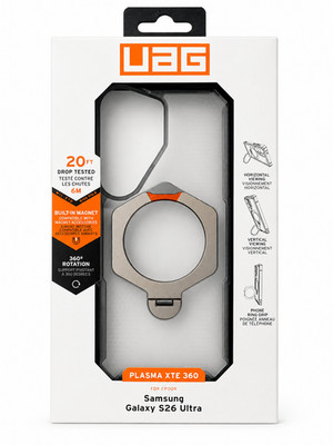 UAG Ash Plasma XTE 360 Kickstand Case with Magnet Samsung Galaxy S26 Ultra Clear